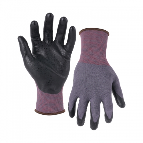15G nylon/spandex shell nitrile micro foam palm coated gloves