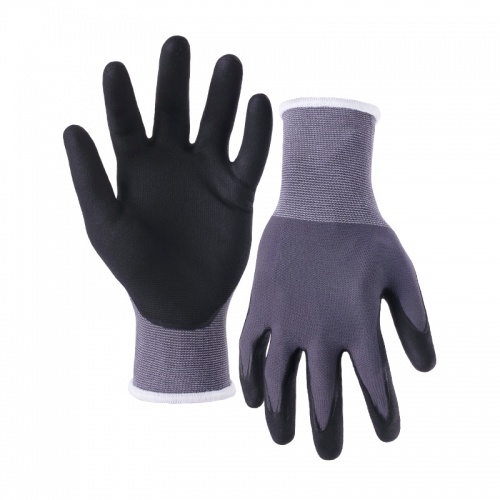 15G nylon/spandex shell micro foam palm coated gloves