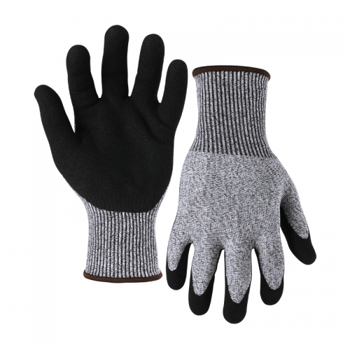 13G cut B/A2 nitrile sandy palm coated gloves