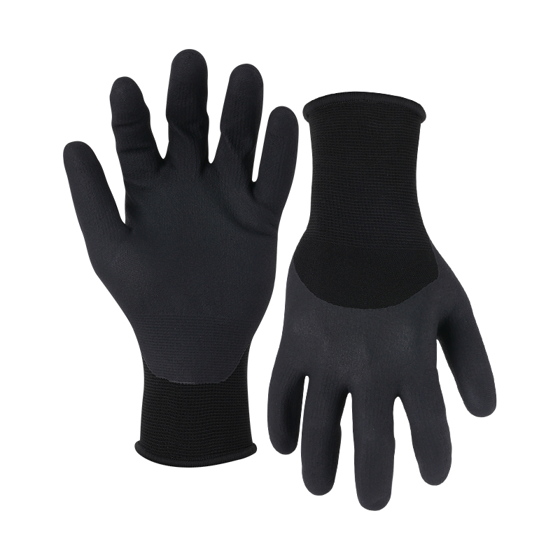 15G nylon/spandex shell DexiTouch half coated gloves