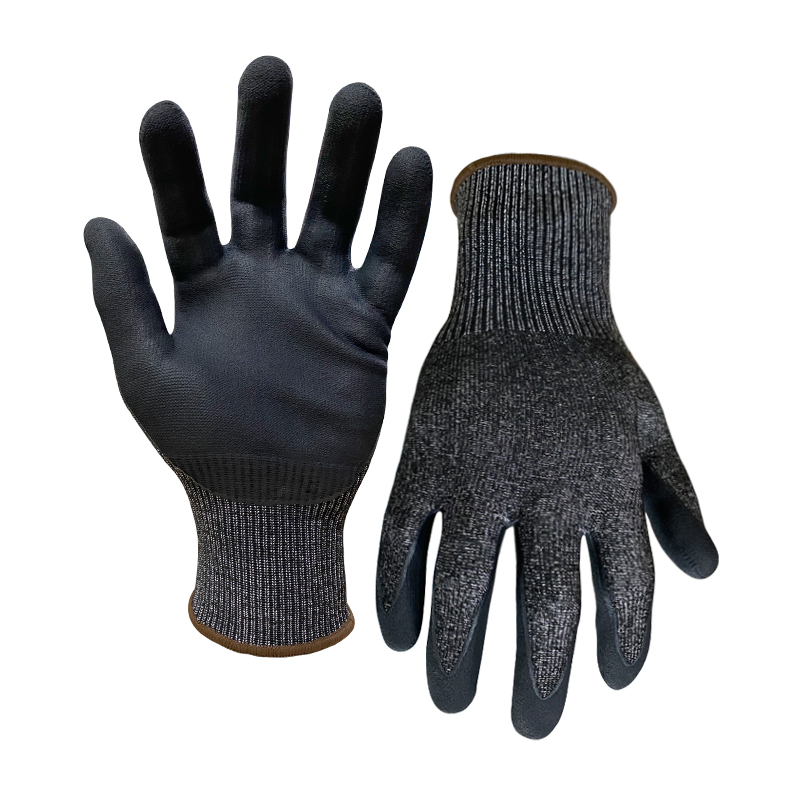 18G cut D/A4 DexiTouch palm coated gloves-Steel