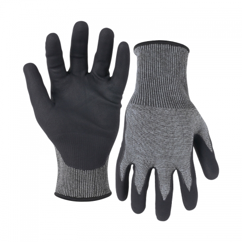 18G cut D/A4 DexiTouch palm coated gloves-Steel