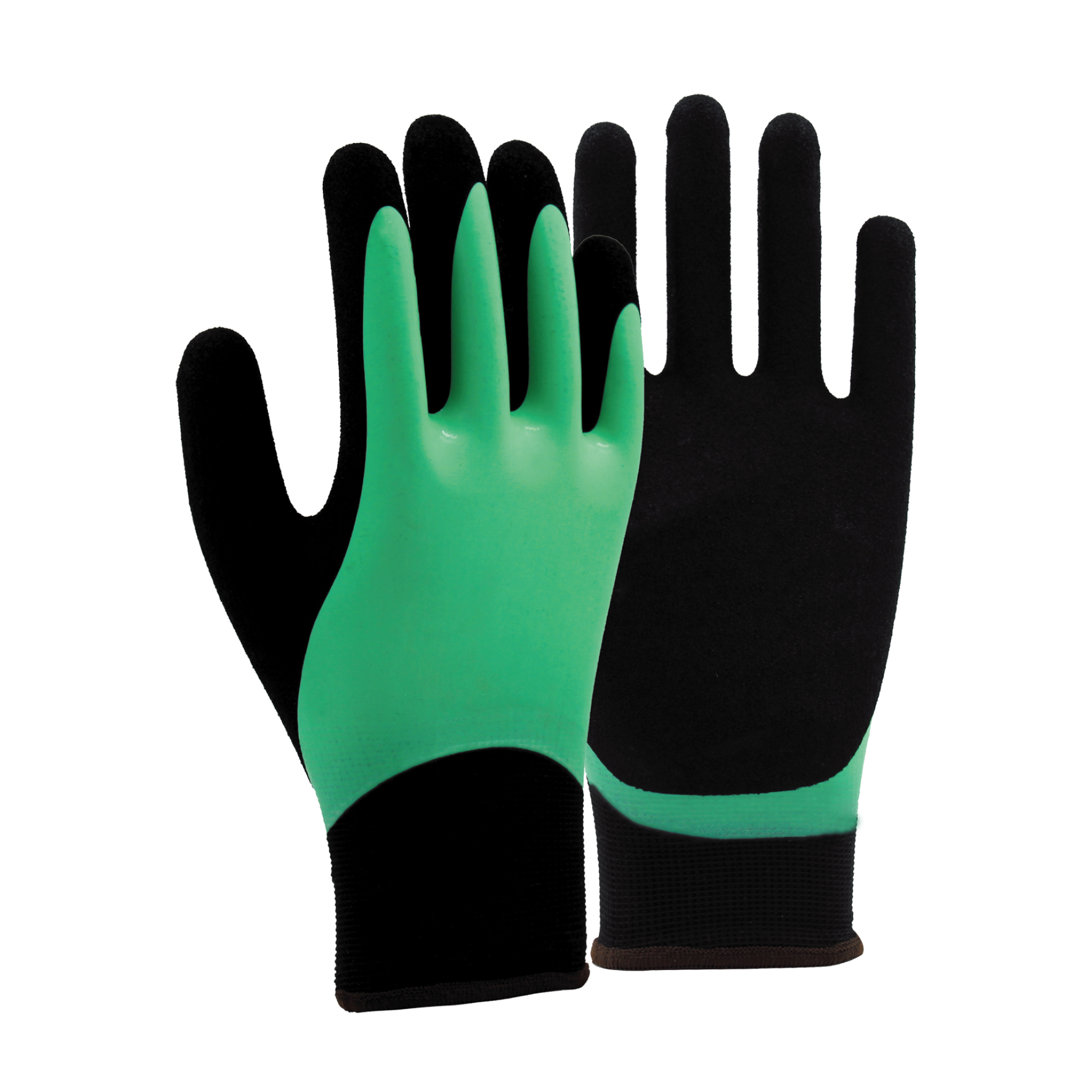 13G nylon shell latex sandy double coated gloves(fully/thumb)