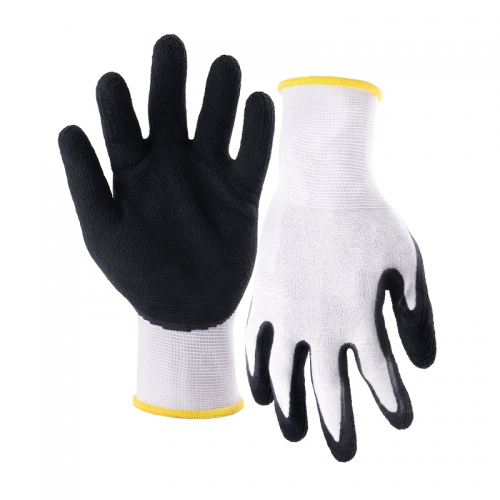 15G nylon/spandex latex foam palm coated gloves