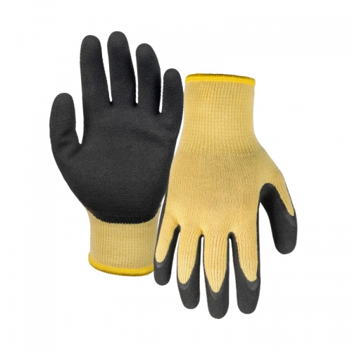 10G polyester shell latex foam palm coated gloves