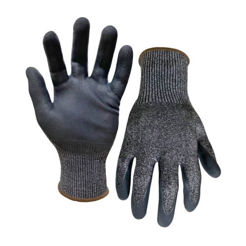 15G cut C/A3 DexiTouch palm coated gloves-Steel