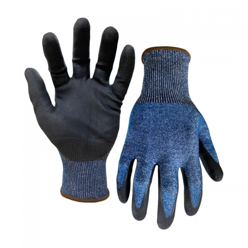 18G cut C/A3 DexiTouch palm coated gloves-Steel
