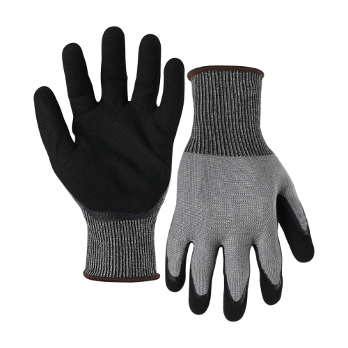 15G cut D/A4 nitrile sandy double palm coated gloves