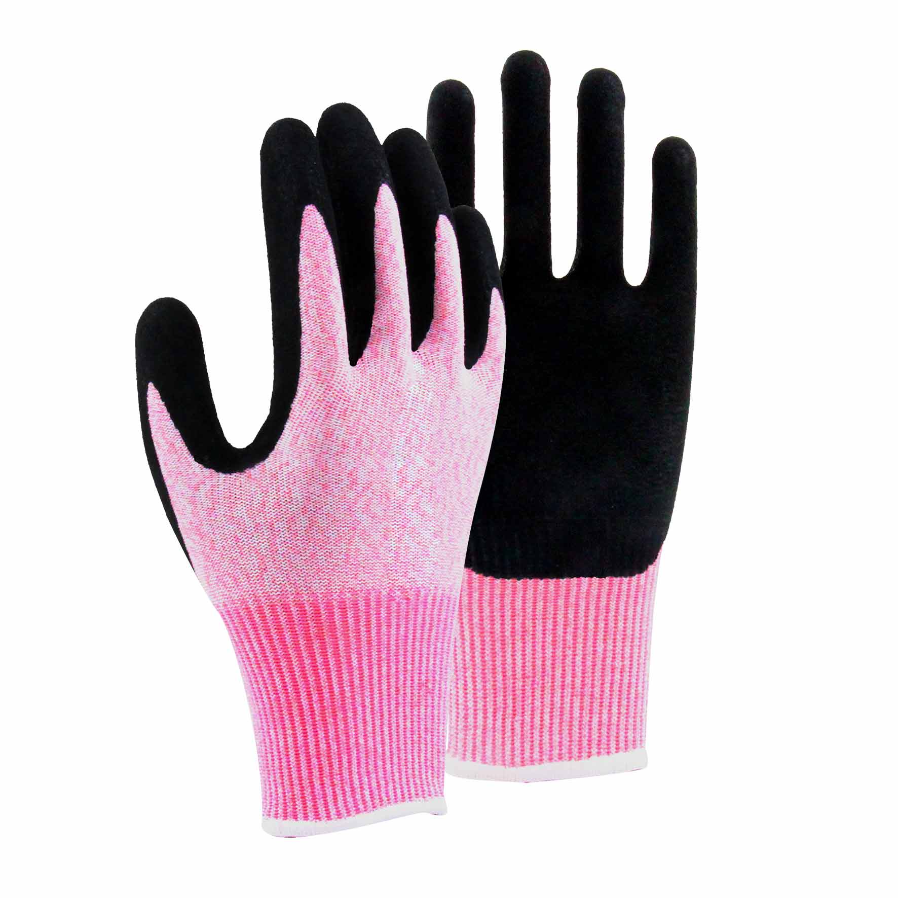 13G cut C/A3 latex sandy palm coated gloves-Glass Fibre