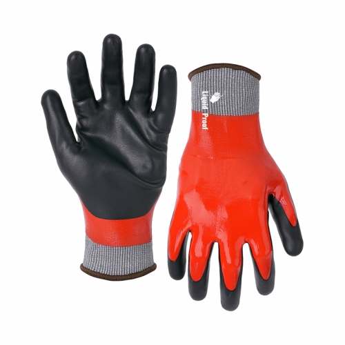18G cut D/A4 GripFoam Plus double coated gloves(fully/palm)-Steel
