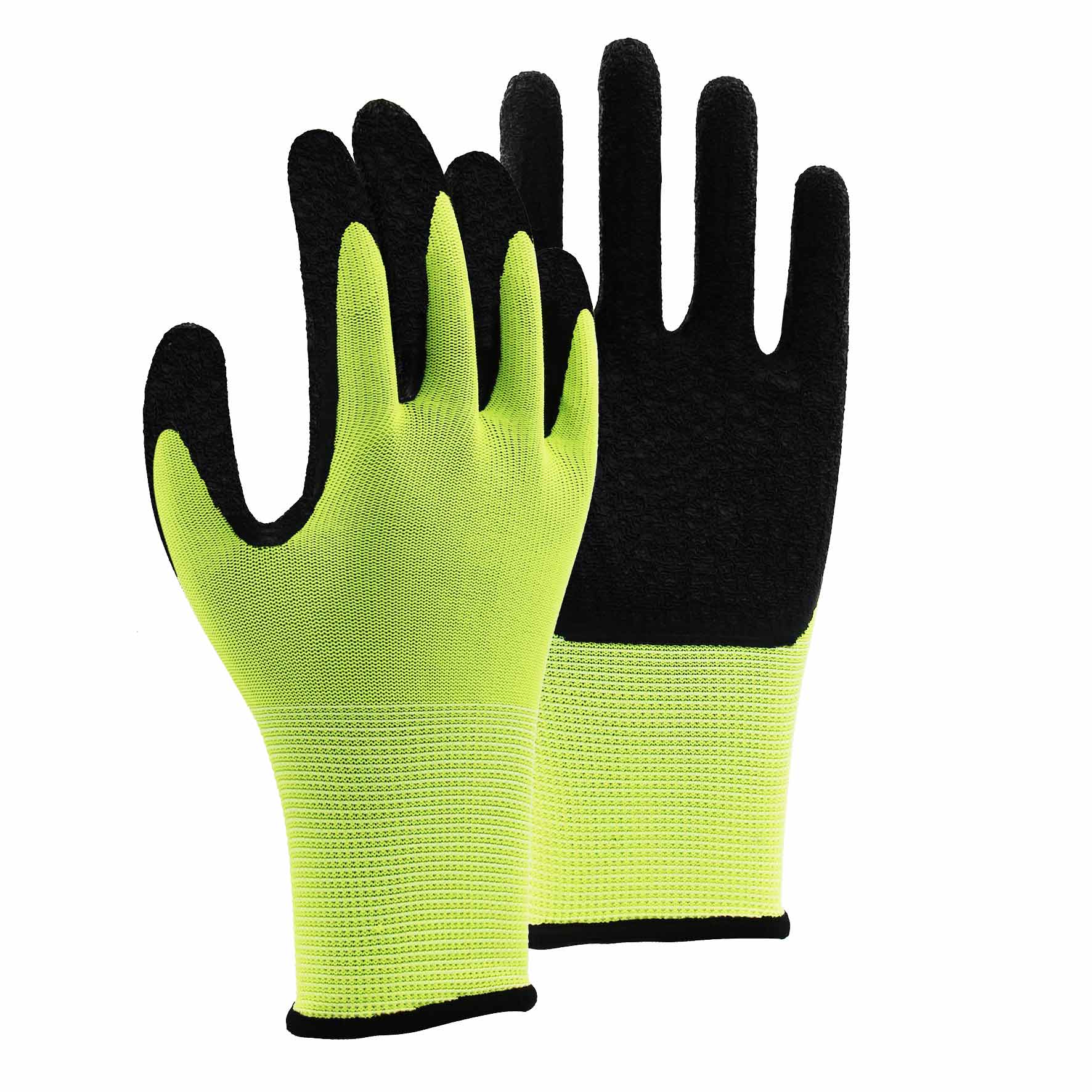 15G nylon shell latex crinkle palm coated