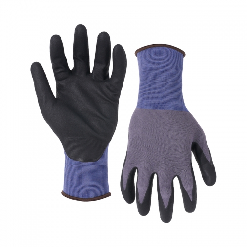18G nylon/spandex shell DexiTouch palm coated gloves
