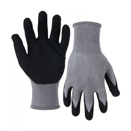 15G nylon/spandex shell latex sandy palm coated gloves