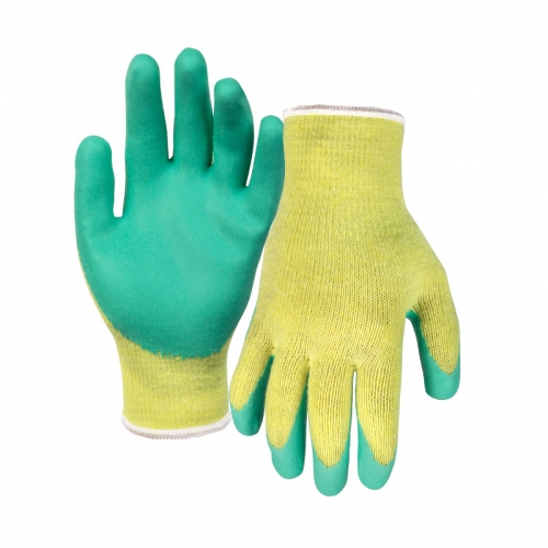 10G poly/cotton shell latex foam palm coated gloves