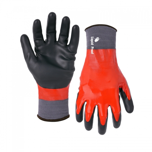 13G nylon shell GripFoam Plus double coated gloves(fully/palm)
