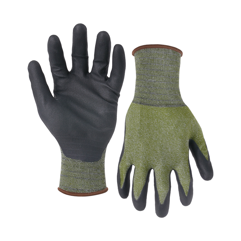 15G nylon/spandex shell DexiTouch palm coated gloves
