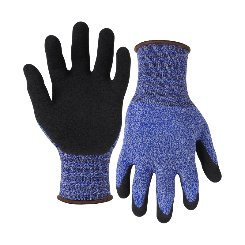 15G nylon/spandex shell latex sandy palm coated gloves