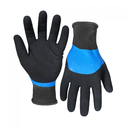 13G nylon shell latex sandy double coated gloves(fully/half)