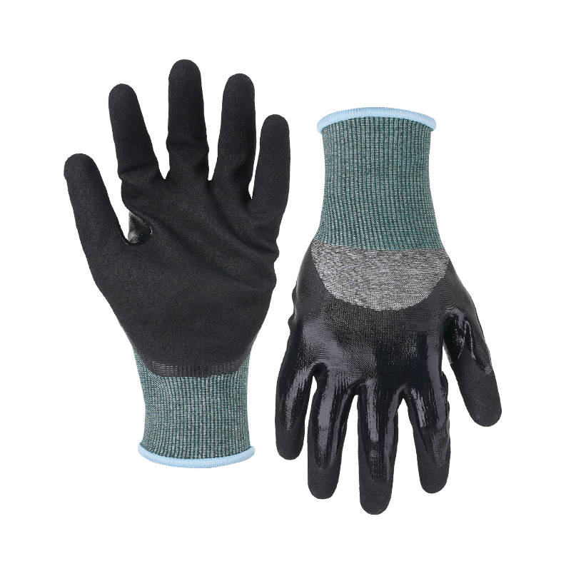 18G cut D/A4 G-Flex double coated gloves (half/palm)-Steel
