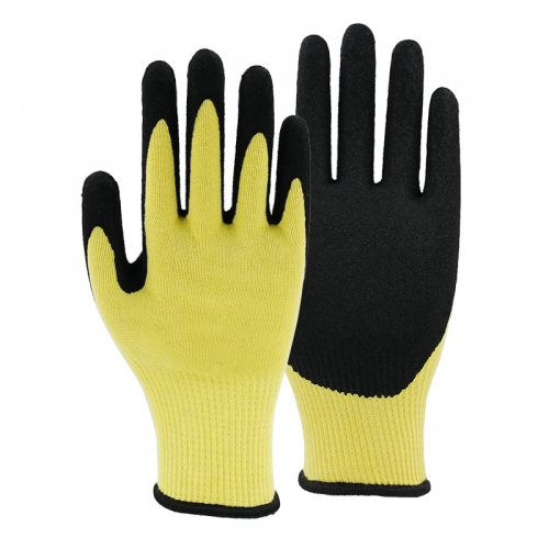 13G Aramid shell nitrile sandy palm coated gloves- Level B/ A2