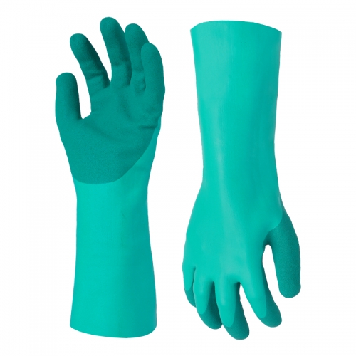 Chemical resistant nitrile coated glove with cut protection - Glass and Metal Free