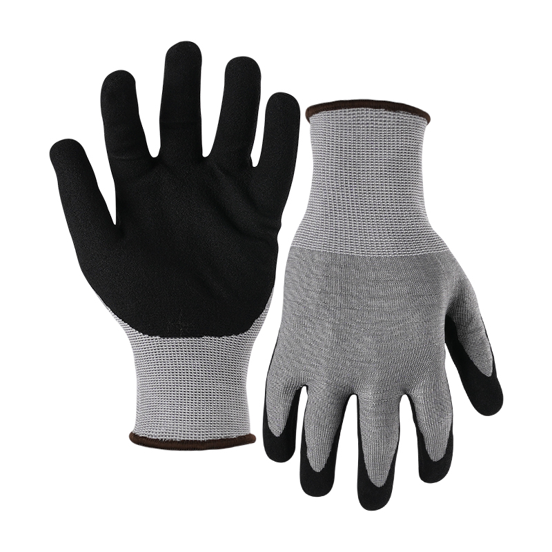 18G cut F/A6 DuraTuff palm coated gloves -Steel