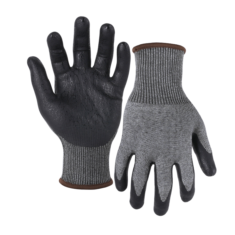 21G cut D/A4 UNIQFLEX palm coated gloves- Steel