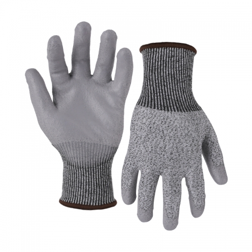 13G cut D/A4 PU palm coated gloves-Glass Fibre