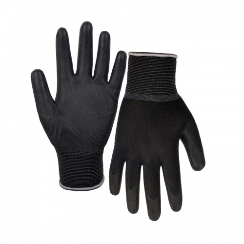 13G nylon shell PU palm coated gloves(Wrist lengthening）